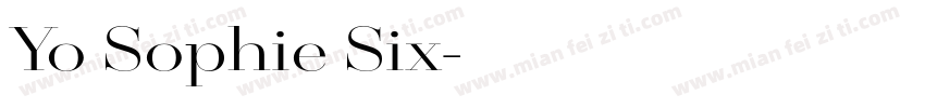 Yo Sophie Six字体转换